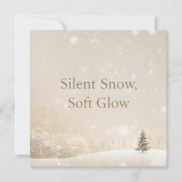 Tyst snö, mjukt sken;Minimalistisk elegantjul Julkort