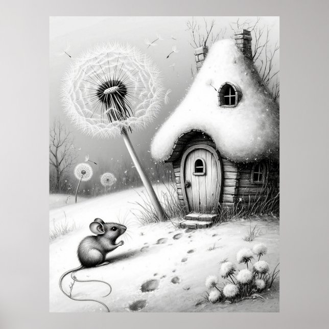 Tyst Snö Stugunderverk Poster (Framsidan)