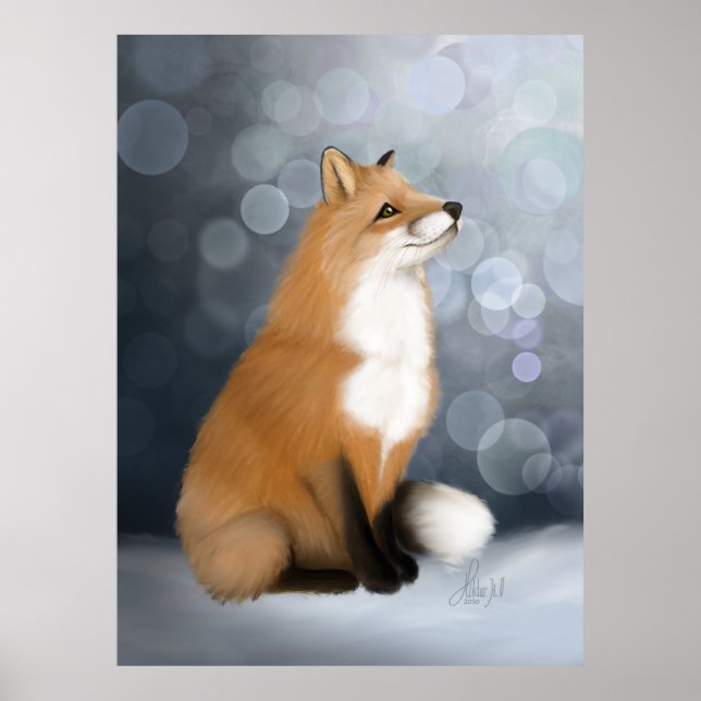 Tyst snöfall Fox Poster (Framsidan)