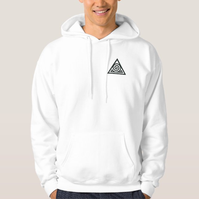 Tyst Spiral Mäns Tröja Hoodie (Framsida)
