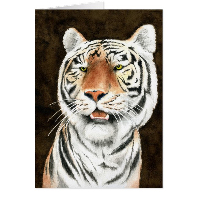Tyst Stalker - tigerkort Hälsningskort (Framsidan)