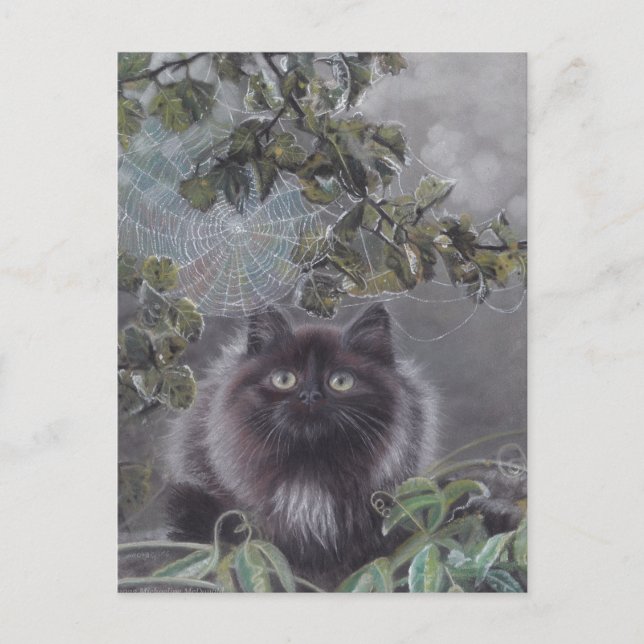 Tyst Ställe - Katti och Spindelnät vykort (Framsida)