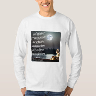 Tyst steg T-Shirt med Dikt av Rabindranath