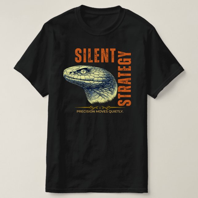 Tyst Strategi Orm  Elegant Taktil Ledarskap T Shirt (Design framsida)
