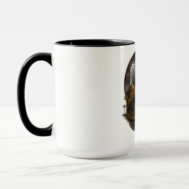 Tyst Styrka | Stor Sfinx Egypten Design Mugg (Vänster)