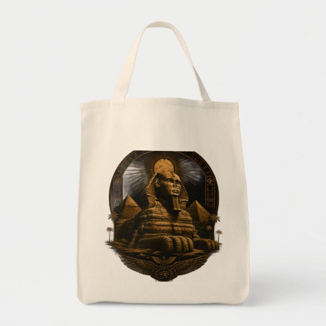 Tyst Styrka | Stor Sfinx Egypten Design Tygkasse (Framsidan)