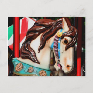 Tyst styrt karousel Horse Fotovykort Vykort
