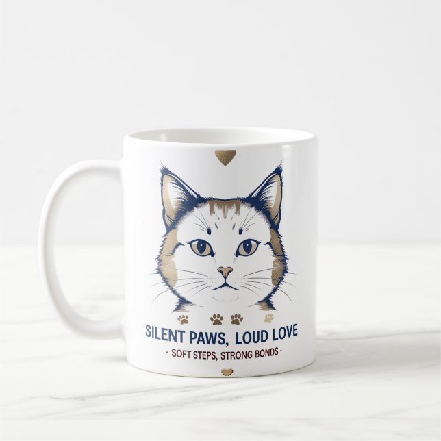 Tyst Tassar, Loud Kärlek - Classic 11 oz Djurälska Kaffemugg (Vänster)