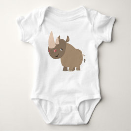 Tyst Tecknad Rhino Baby Apparel T-shirt