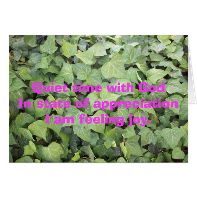 Tyst tid med Gud Hälsningskort (Framsidan Horizontal)
