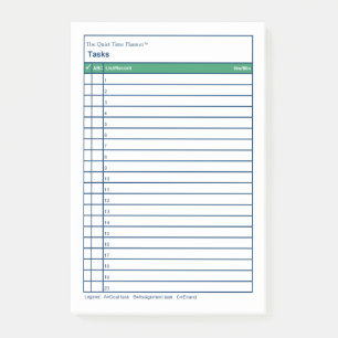 Tyst tidsplaneringsuppgifter™ - Obs! Post-it Block