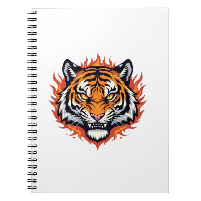 Tyst Tiger – Precision och Kraft Anteckningsbok (Framsidan)