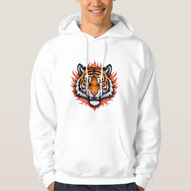 Tyst Tiger – Precision och Kraft Hoodie (Framsida)