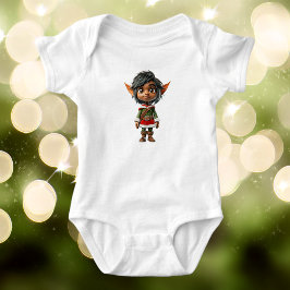 Tyst tjej jul tomte baby bodysuit t shirt