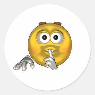 Tyst - ton runt klistermärke