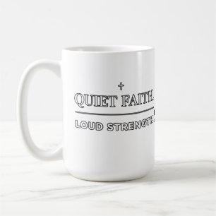 Tyst Tro Hög Ljudstyrka Minimalistisk Kristendom Kaffemugg
