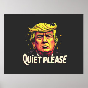Tyst, Trump Kamalas talman Debatt Poster