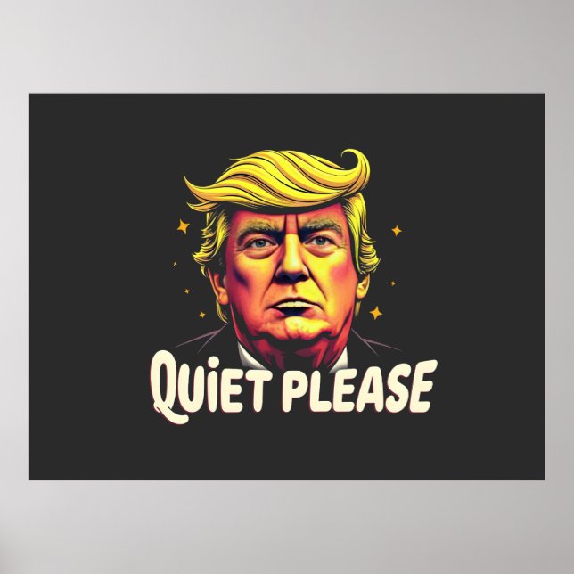 Tyst, Trump Kamalas talman Debatt Poster (Framsidan)