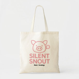 Tyst Trut Söt Minimalistisk Rosa Gris Design Kawai Tygkasse
