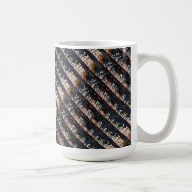 "Tyst tunn 2-formad" Abstrakt design Mugg (Höger)