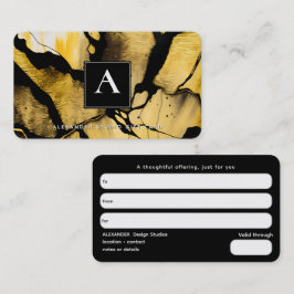 Tyst Uppkomst | Modern Abstrakt Guld Design Visitkort