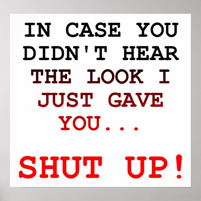 Tyst Uppseendeväckande Affisch (Framsidan)