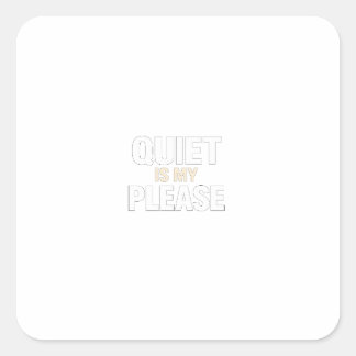 Tyst Vad Tyst Minimalistisk Introvert Roligt Citat Fyrkantigt Klistermärke