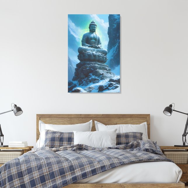 Tyst Vaktare över Topparna Canvastryck (Insitu (sovrum))