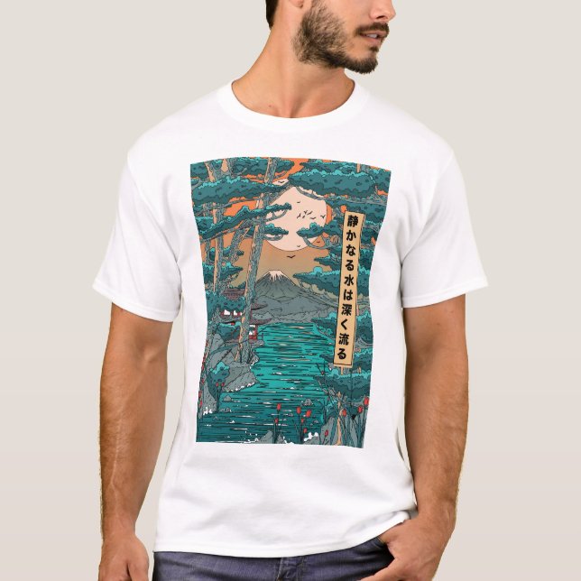 Tyst vatten går djupt. t shirt (Framsida)
