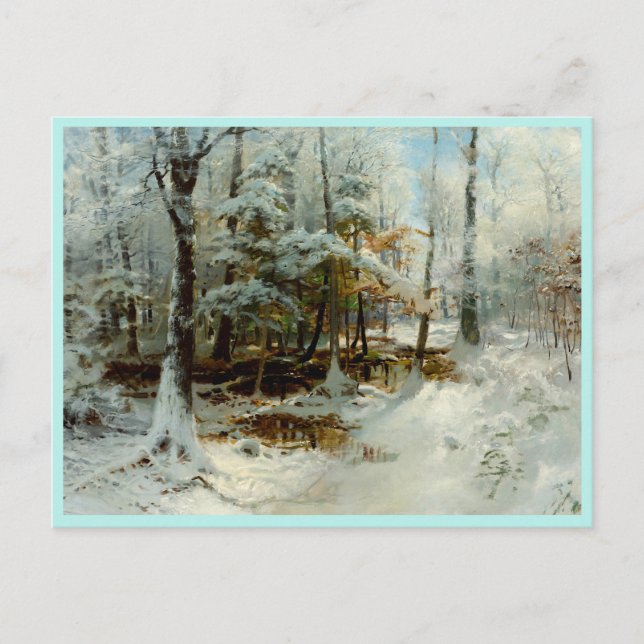 Tyst vinter eftermiddag vykort (Framsida)