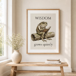 ”Tyst visdomsgroda”, Glansig affisch Perfect Poster