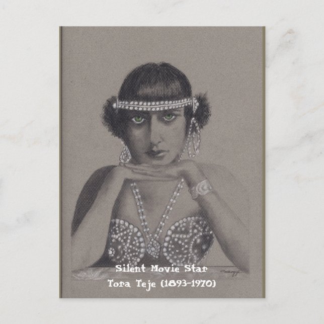 Tyst vykort för filmstjärnans Orig Art-kort (Framsida)