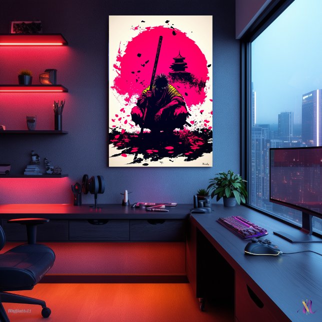 Tyst Warrior Munk under det Stigning Sol Poster (Skapare uppladdad)