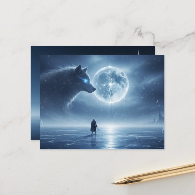 Tyst Warriors vykort (Fram/Back In Situ)