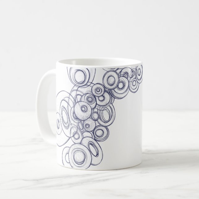 Tysta djup av styrka kaffemugg (Framsida vänster)