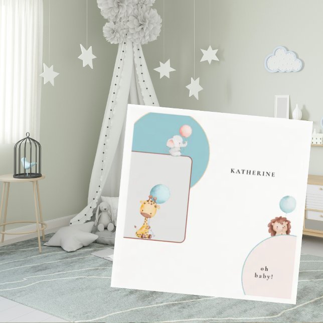 Tysta djur med babyskor av ballonger pappersservett (Skapare uppladdad)