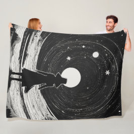 Tysta filmera Era-stjärnor | Svartvit Tecknad Fleecefilt