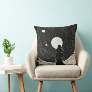 Tysta filmera Era-stjärnor   Tecknad Space Art Kudde