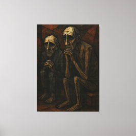 Tysta följeslagare" | Kubistisk & Expressionist . Canvastryck