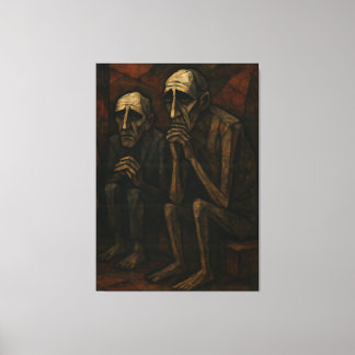 Tysta följeslagare" | Kubistisk & Expressionist . Canvastryck