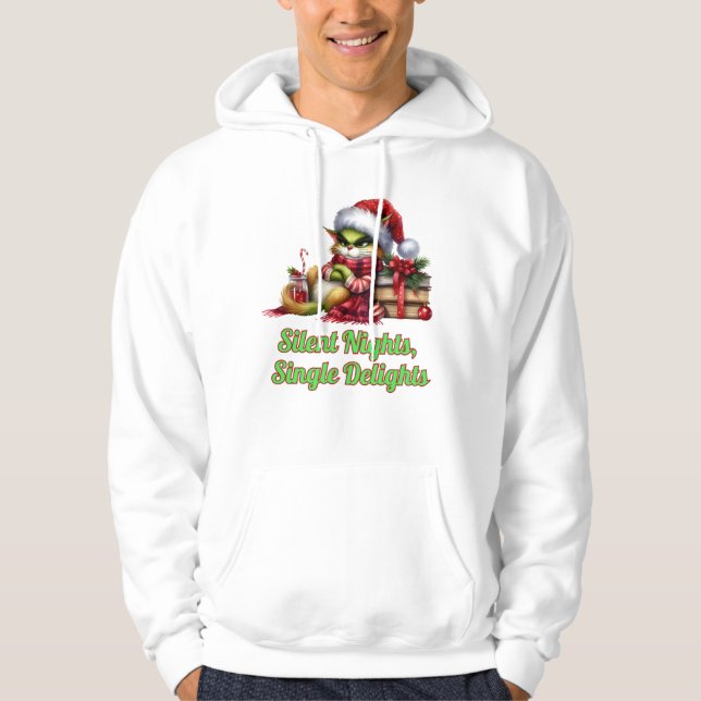 Tysta nätter, enkel glädje - fin jul hoodie (Framsida)