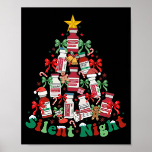Tysta Nätter Icu Sjuksköterska Medicinsk Jul Semes Poster
