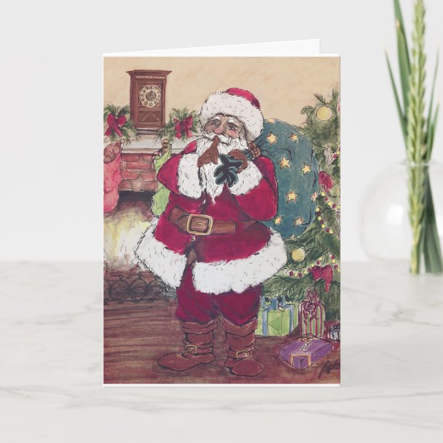 Tysta Santa Helgkort (Framsida)