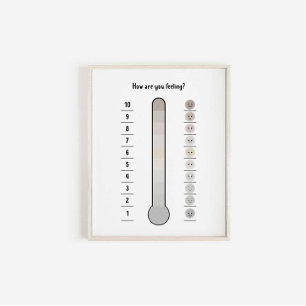 Tysta ton Feeling Termometer poster