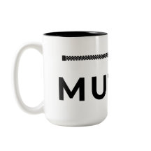Tystad. Svart & Vit Kaffemug