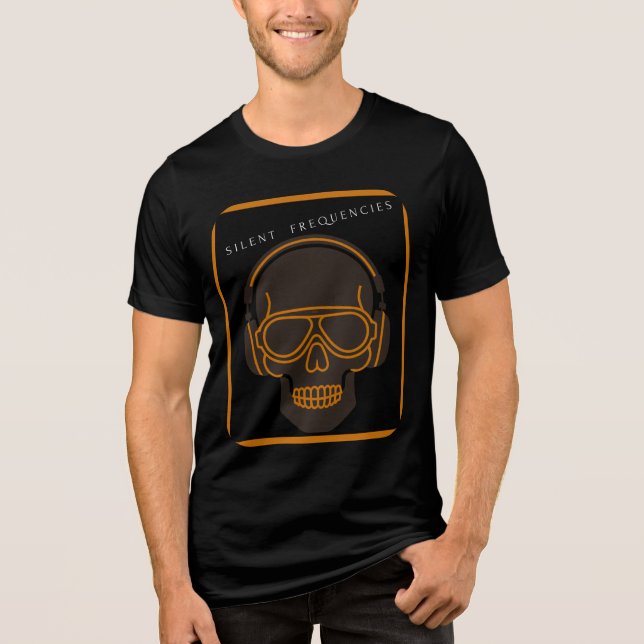 Tystade Frekvenser – Skull Hörlurar T-Shirt (Framsida)