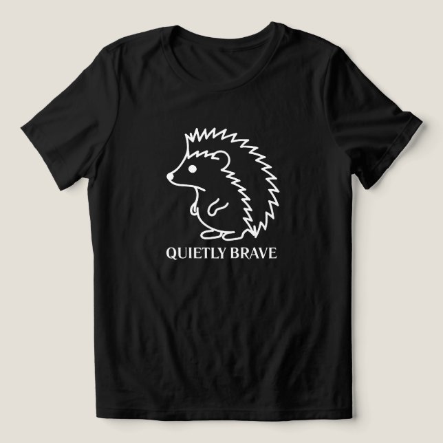 Tystmodigt Modig Igelkott T Shirt (Design Framsida)