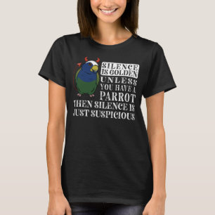 Tystnad är Golden Parrot I White Caps Pionus T Shirt