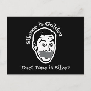 Tystnad är guld- - kanalen Tape är silver Vykort