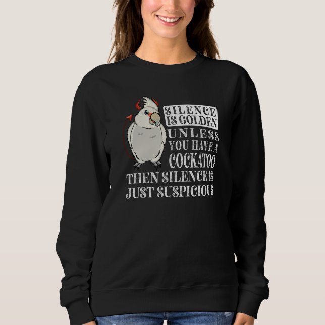 Tystnad är guld Papegoja I Goffins Kakadua T Shirt (Framsida)